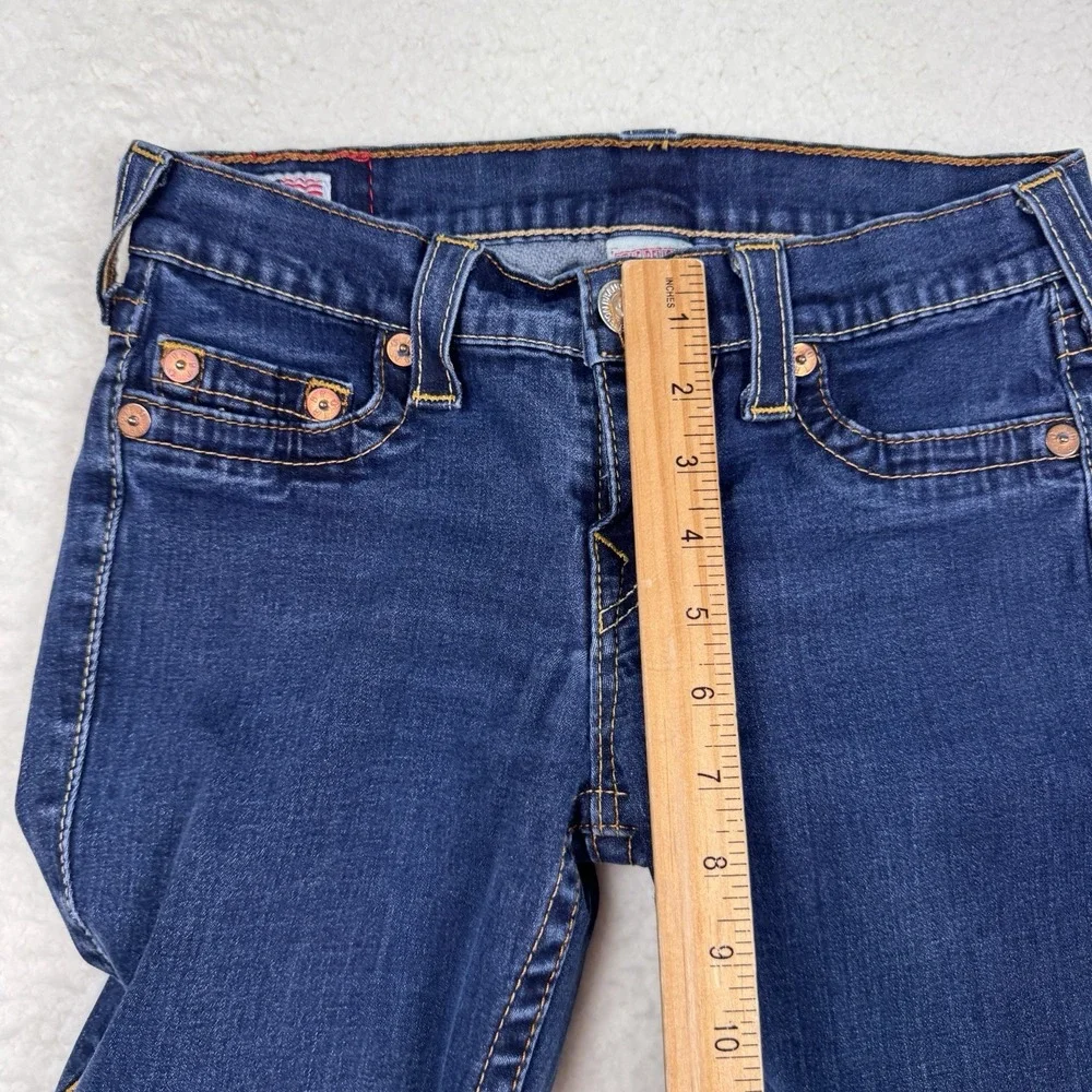 True Religion‎ Jeans Women 29 Casey Skinny Stretch Dark Wash USA Made Blue Denim